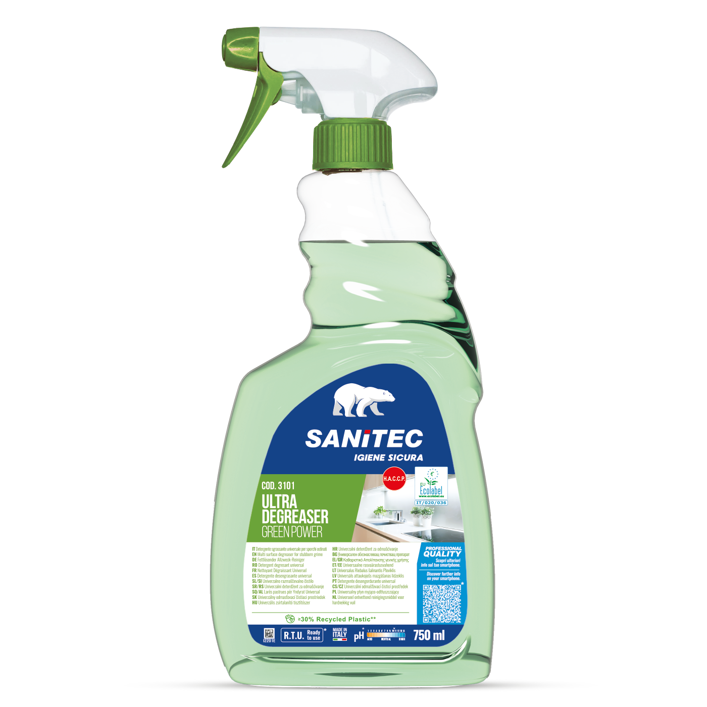 SANITEC - Surface Green Power, Detergente universale di